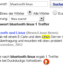 Duckduckgo neue Suchoption