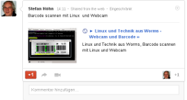 Google Plus fr die Webseite