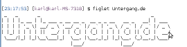 Textbanner mit figlet Textbanner mit figlet